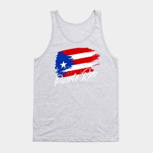 Puerto Rican Flag - Grunge design - white Tank Top